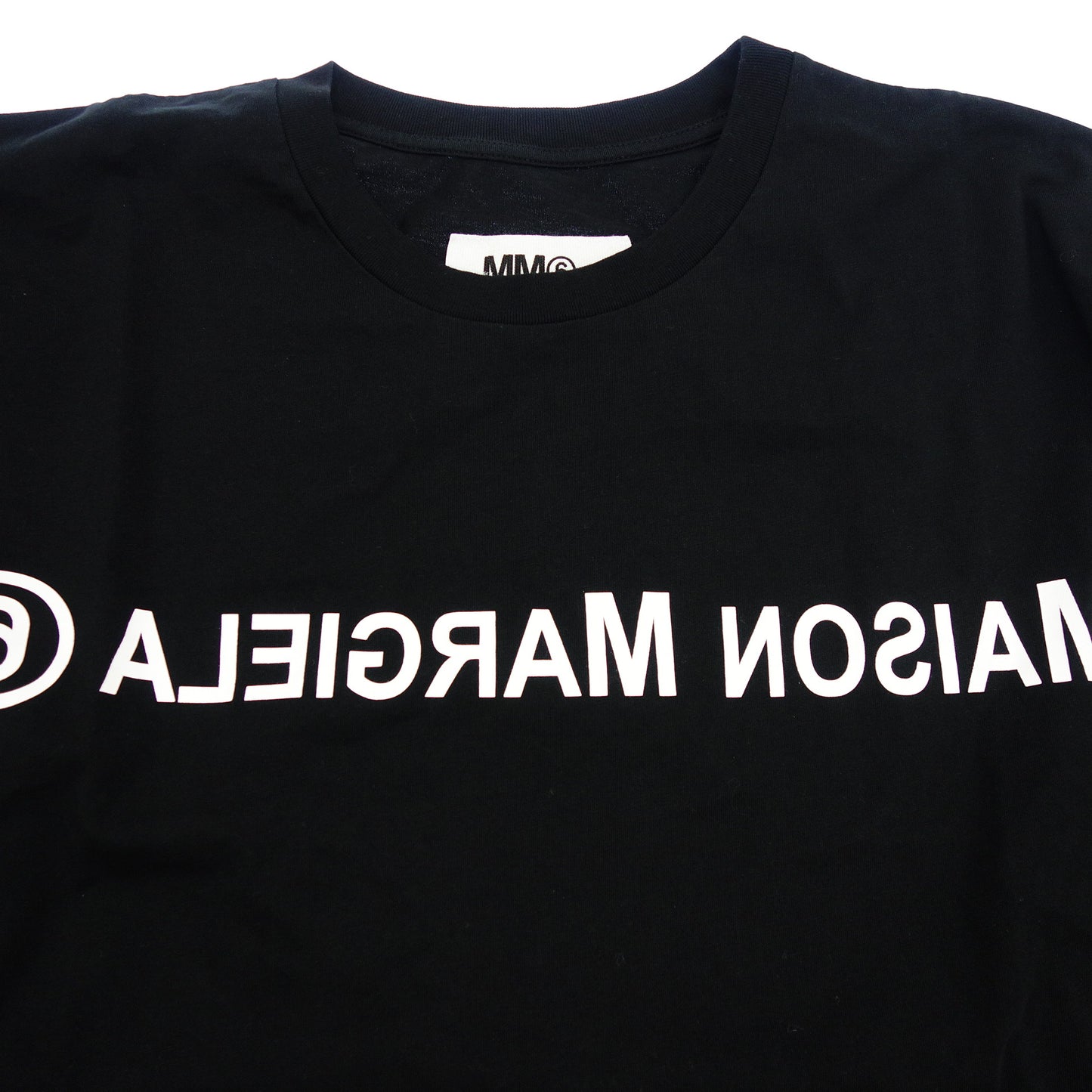 エムエムシックス ロングTシャツ 胸ロゴ ブラック レディース 14 MM6【AFB21】【中古】