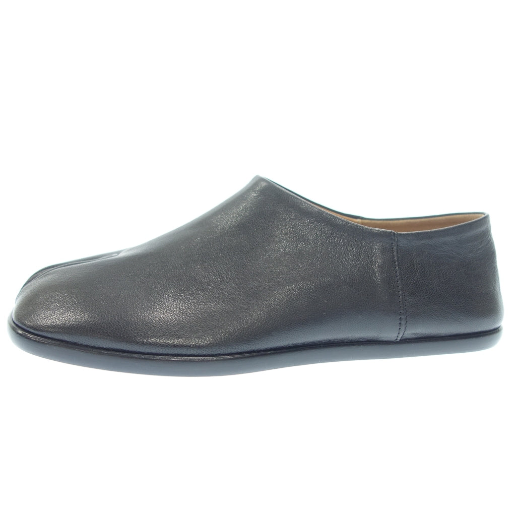 Like new◆Maison Margiela Slip-on Tabi Babouche Leather Shoes Women's 38 Black Maison Margiela [AFC42] 