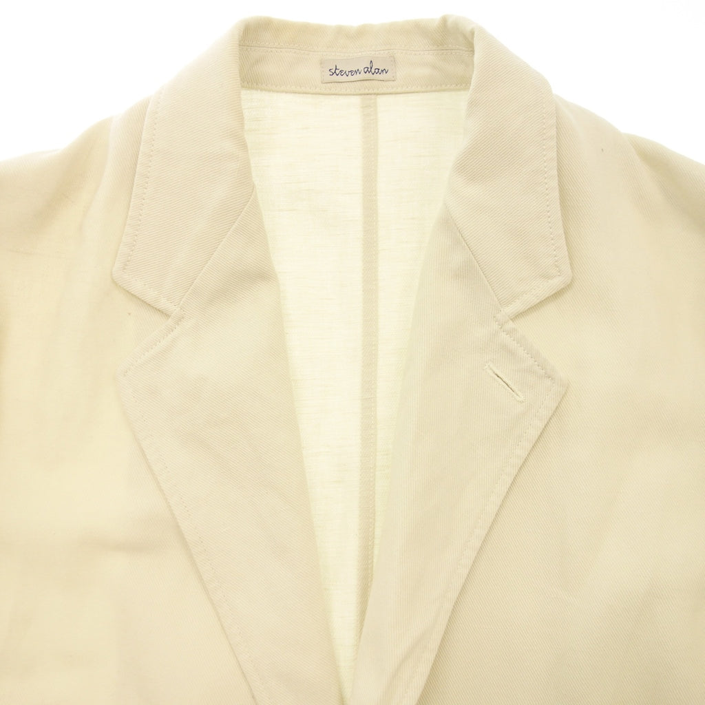 Good condition ◆ Stephen Alan 2B jacket cotton linen men's M white STEVEN ALAN [AFB45] 