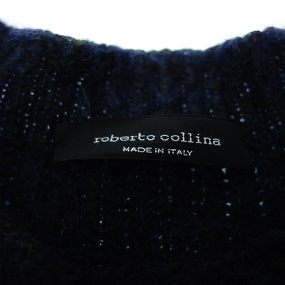 Good Condition◆Roberto Collina Crew Neck Knit Wool Alpaca Nylon Men's 46 Navy ROBERTO COLLINA [AFB11] 