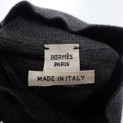 Hermes Turtle Knit Sweater Cashmere Blend Women's Gray 36 HERMES [AFB25] [Used] 