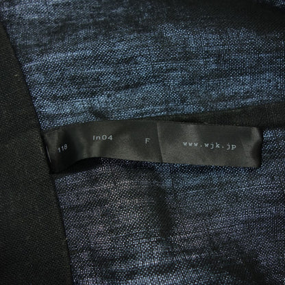 Good condition◆Double JK coat men's size F black linen 100% wjk [AFB34] 