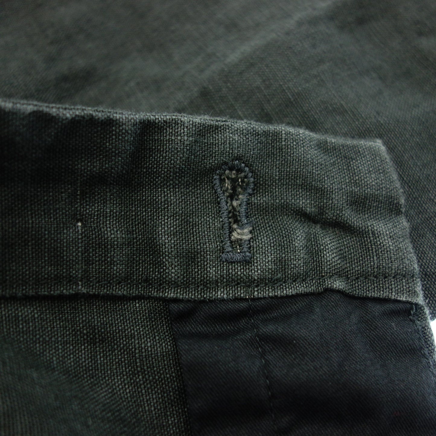 SHINYA Trousers Side Adjuster 100% Linen Men's Green Size 3 SHINYA [AFB51] [Used] 