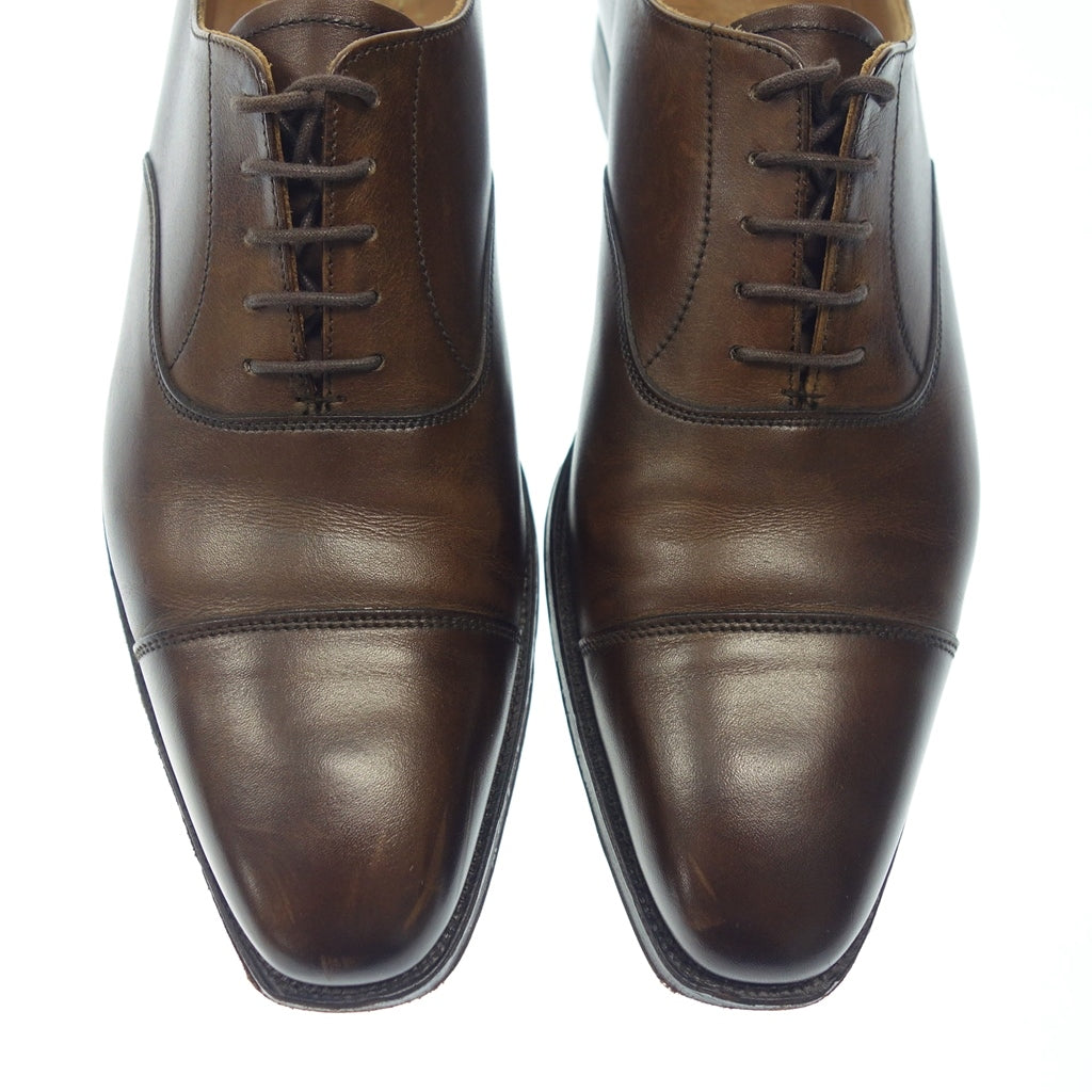 極美品◆クロケット＆ジョーンズ ストレートチップ レザーシューズ ハラム メンズ 7.5 ブラウン系 Crockett&Jones HALLAM【LA】