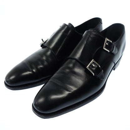 Good Condition◆Enzo Bonafe Double Monk Strap Leather Shoes Men's 6 Black Enzo Bonafe [LA] 