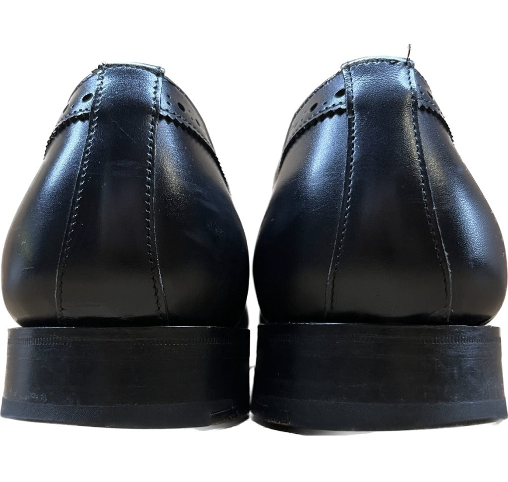 美品◆チーニー プレーントゥシューズ ブローギング ブラック UK7.5 CHEANEY