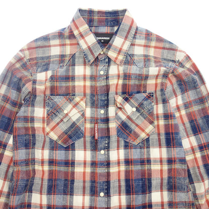 Used ◆DSQUARED2 Long Sleeve Shirt Western Men's Plaid Pattern Size 46 DSQUARED2 [AFB30] 