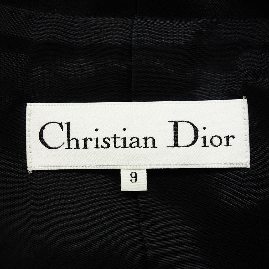 Very beautiful item◆Christian Dior Button One Piece Dress Women's Size 9 Black Christian Dior [AFB11] 