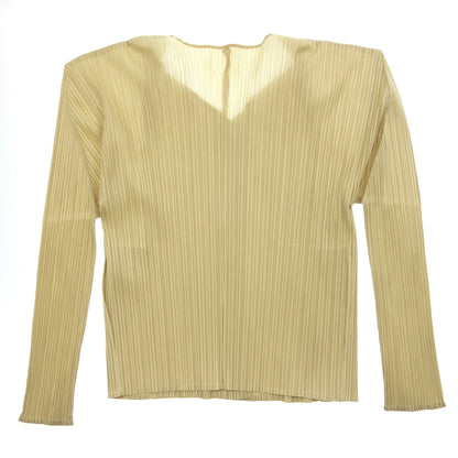 Good condition ◆ Pleats Please Cardigan Ladies 3 Yellow PLEATS PLEASE [AFB1] 