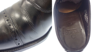 Very good condition◆Grenson leather shoes quarter brogue black inner feather men's 7E black Grenson [AFC33] 