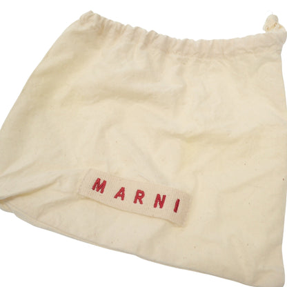 美品◆マルニ ネックレス ウッド シルバー金具 ブラウン MARNI【AFI7】