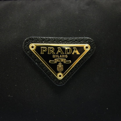 Used ◆Prada Multi Pouch Round Zip Gold Hardware Triangle Logo Nylon Black PRADA [AFE2] 