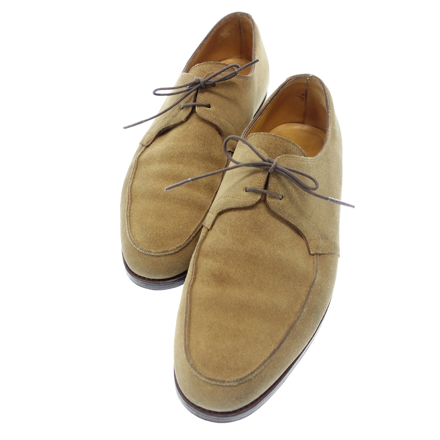 Good Condition◆John Lobb Lace-up Shoes U Tip NEWMARKET Suede Men's Brown Size 7.5 JOHN LOBB [AFC36] 