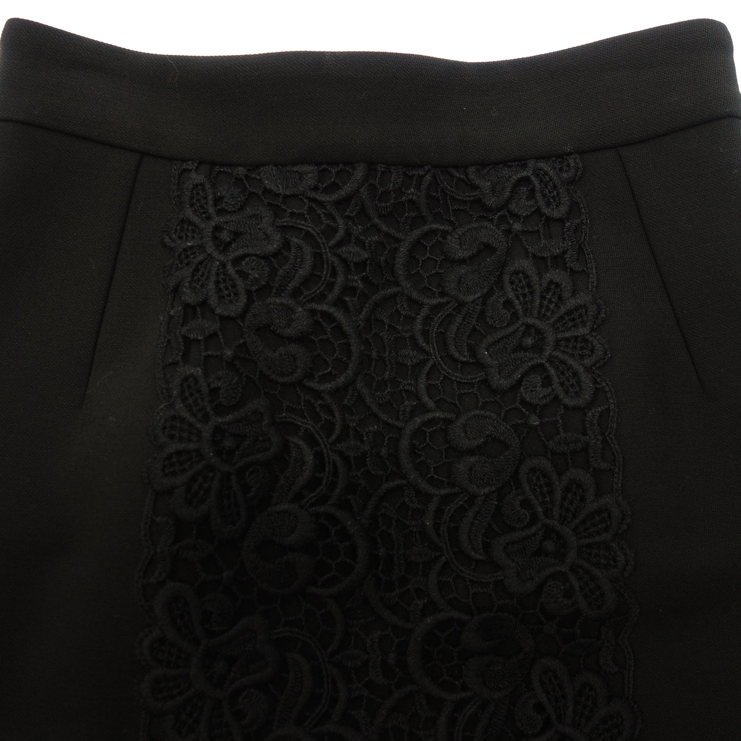 状况良好 ◆ Dolce &amp; Gabbana 裙子蕾丝设计羊毛 x 亚克力尺寸 38 女式黑色 DOLCE&amp;GABBANA [AFB21] 