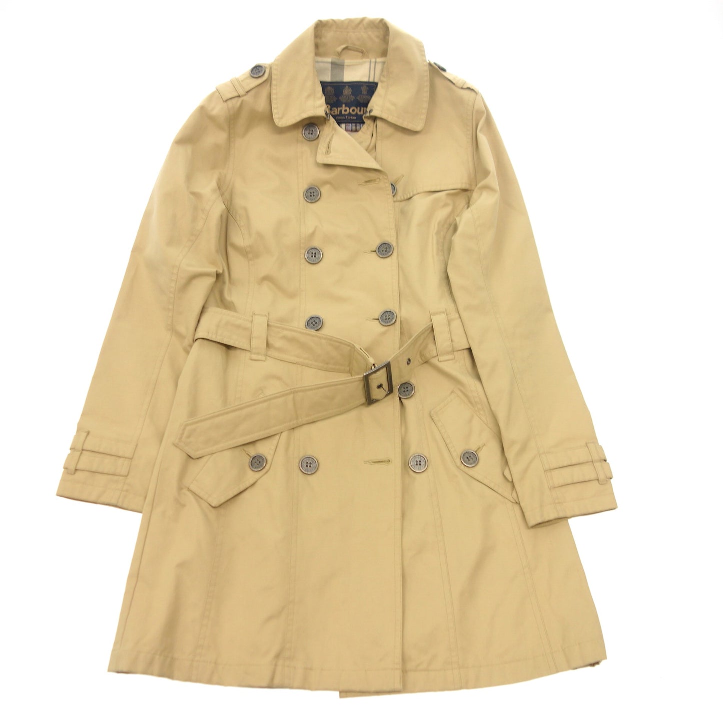 Good condition ◆ Barbour trench coat ladies 8 beige Barbour [AFB9] 