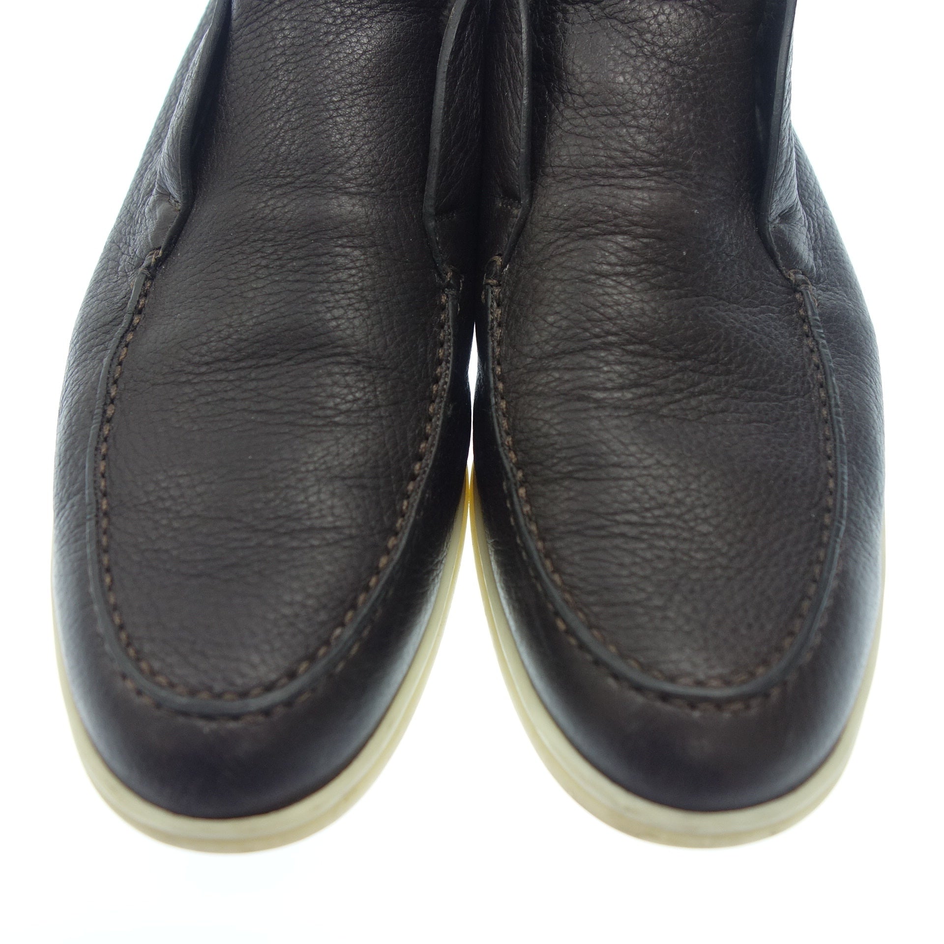 Loro Piana slip-on nubuck insole fur OPEN WALK men's dark Loro Piana slip-on nubuck insole fur OPEN WALK men's dark
