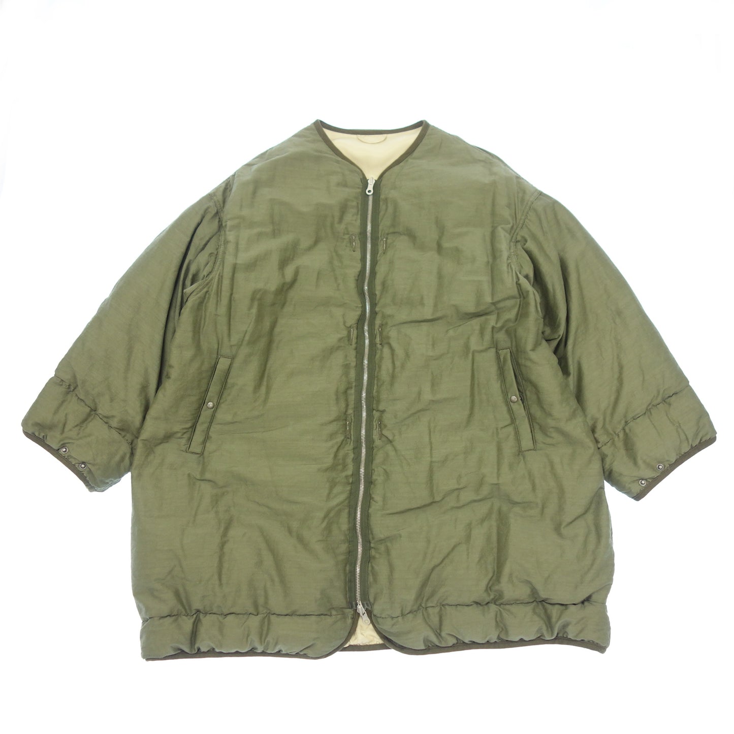 Like new◆WMV visvim liner coat LINER COAT W 2023SS 0323105013005 Ladies size 0 Green nylon WMV visvim [AFA10] 