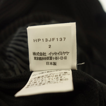 状况非常好◆Issey Miyake Homme Plisse 裤子 褶皱长裤 男式黑色 2 号 HOMME PLISSE ISSEY MIYAKE [AFB4] 