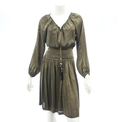 Gucci dress rayon with belt women's gold 38 GUCCI [AFB36] [Used] 