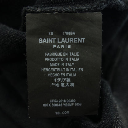 Saint Laurent Paris 套头派克大衣方形徽标仿旧 500648 男士灰色 XS SAINT LAURENT [AFB40] [二手] 