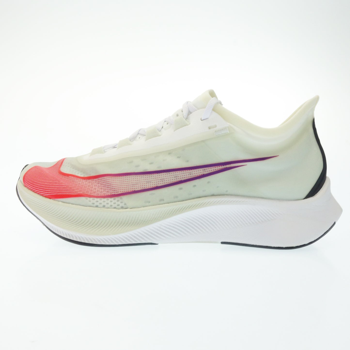 Good condition ◆ Nike sneakers Zoom Fly AT8240-005 Men's size 25.5 White NIKE ZOOM FLY3 [AFD1] 