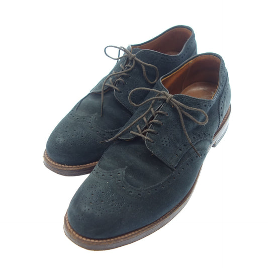 Good Condition◆Alden Leather Shoes Full Brogue 20982 Men's Navy Suede 7.5 Leather Soul Custom Made ALDEN [LA] 