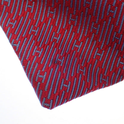 Very beautiful item◆Hermes tie All pattern 100% silk Red with box HERMES [AFI21] 