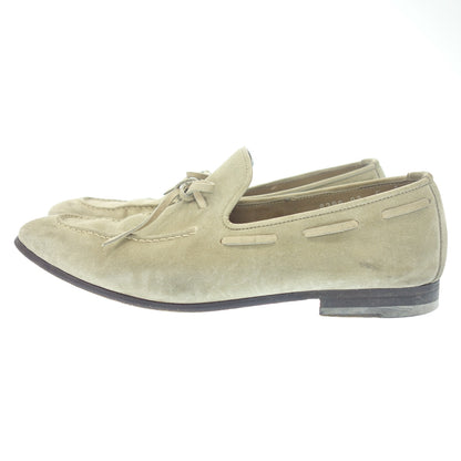 Used ◆Santoni loafer suede ribbon ladies size 5 gray SANTONI [AFD2] 