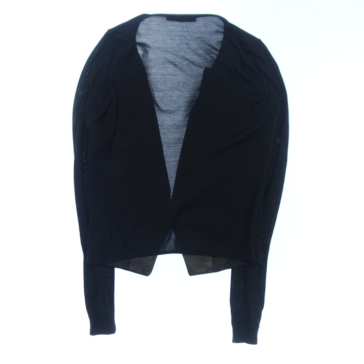 二手 ◆ Balenciaga 夹克透明皮革切换女士 40 黑色 BALENCIAGA [AFB50] 