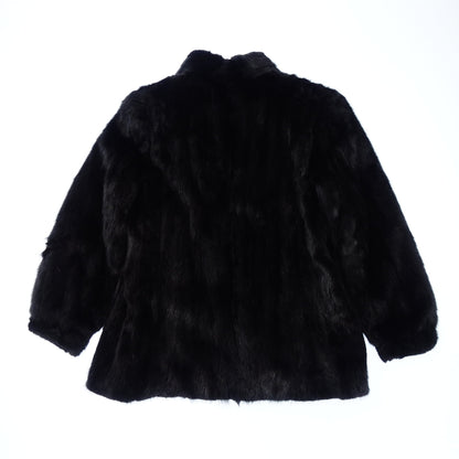 Very good condition ◆ Mink half coat black No. 11 [AFF19] 