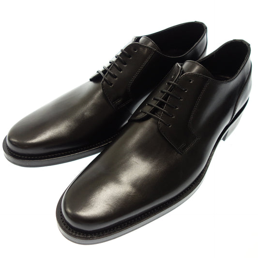 状况非常好◆ Emporio Armani 系带皮鞋平头男式尺码 42 黑色 EMPORIO ARMANI [AFD1] 