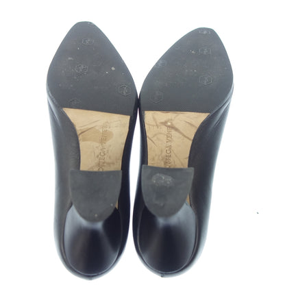 Good condition ◆ Bottega Veneta Almond Pumps Leather Women's 35.5 Black BOTTEGA VENETA [AFC42] 