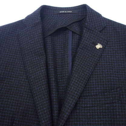 Very good condition ◆ TAGLIATORE Tailored Jacket Single Wool Check 1SGG22K Men's Size 44 Navy TAGLIATORE [AFB4] 