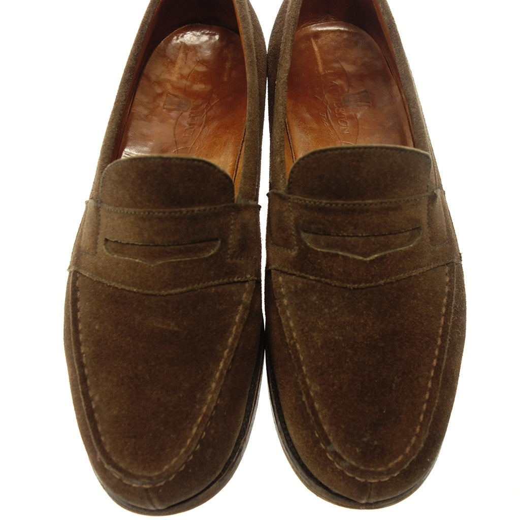 Used ◆JM Weston Leather Shoes Signature Loafers 180 Suede Women's Brown Size 3.5C JMWESTON [AFC34] 