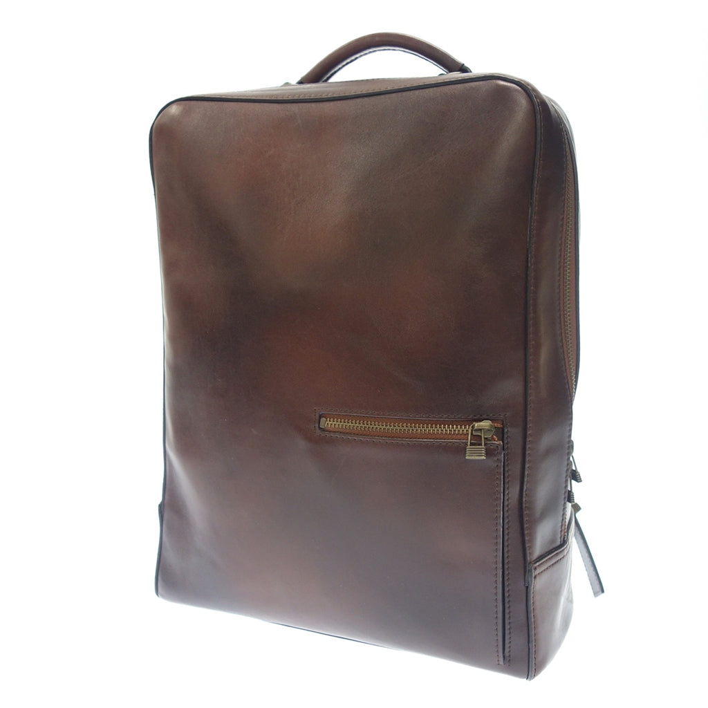 Good condition ◆Motherhouse Leather Backpack Rucksack Antique Square Brown MOTHERHOUSE [AFE9] 