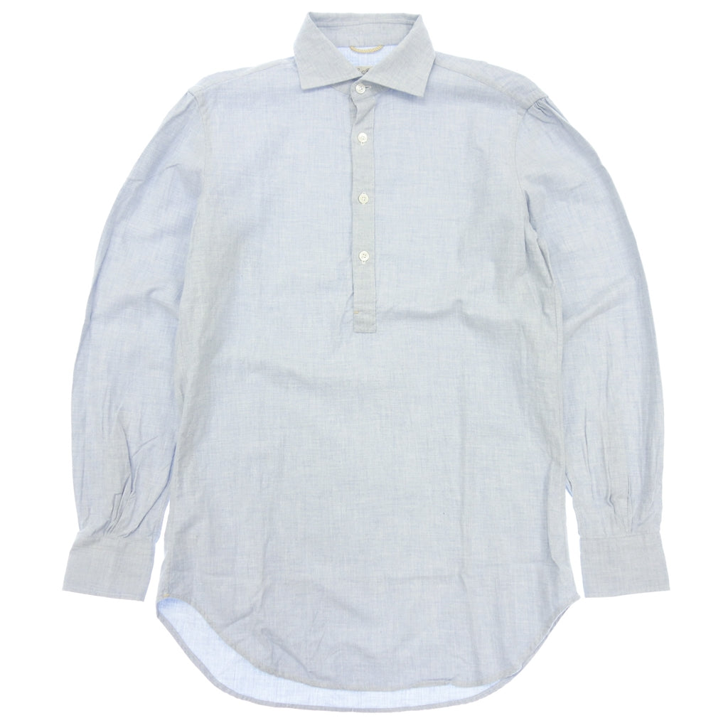 Good Condition◆The Inglese Capri Shirt Long Sleeve Cotton Light Blue Men's Size 37 G.Inglese [AFB4] 