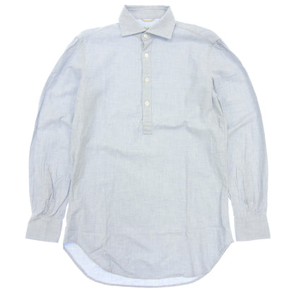 Good Condition◆The Inglese Capri Shirt Long Sleeve Cotton Light Blue Men's Size 37 G.Inglese [AFB4] 