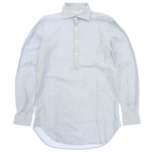 Good Condition◆The Inglese Capri Shirt Long Sleeve Cotton Light Blue Men's Size 37 G.Inglese [AFB4] 