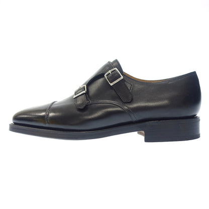 跟新一样◆John Lobb 皮鞋 Double Monk William II 男式 UK7.5E 黑色正品鞋撑 JOHN LOBB WILLIAM II [LA] 