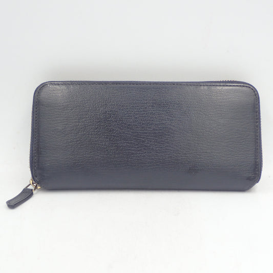 Larcobaleno long wallet round zip dress navy L'arcobaleno [AFI4] [Used] 