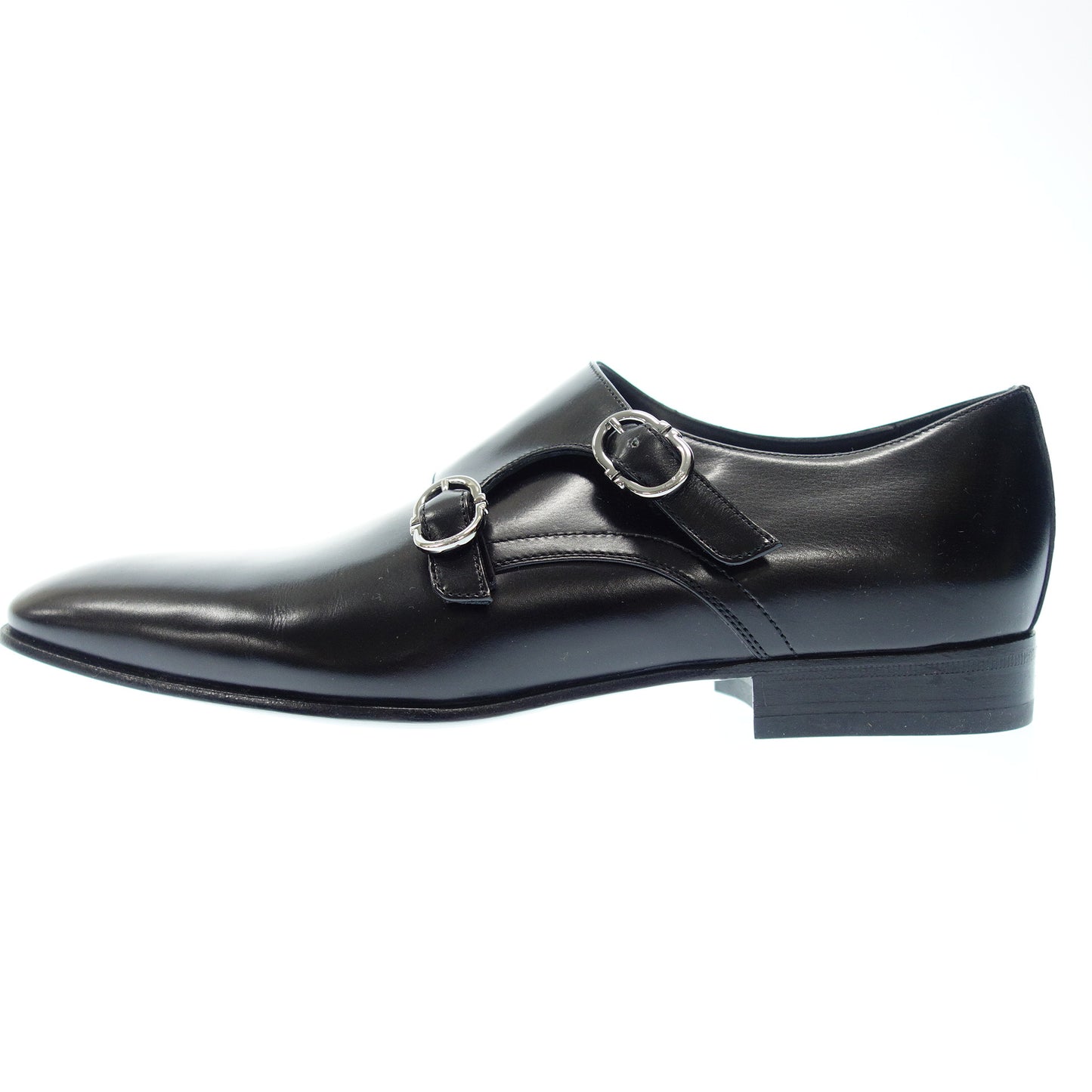 Salvatore Ferragamo leather shoes double monk men's 5.5 black Salvatore Ferragamo [AFC21] [Used] 