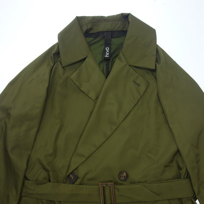 Very good condition ◆ Ivo BRINDISI belted nylon coat men's size 46 olive hevo BRINDISI [AFB42] 