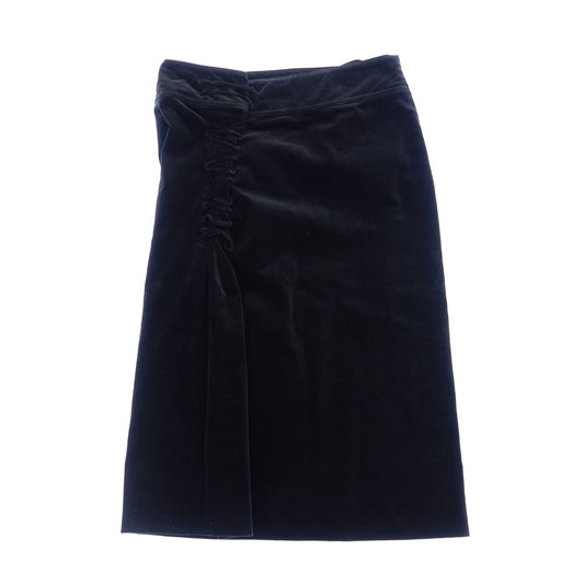 Used ◆ Gucci velor skirt lace up ladies 38 black GUCCI [AFB5] 