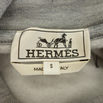 Used ◆Hermes Pullover Parka Leather Patch Horse Gray Men's Size S HERMES [AFB20] 