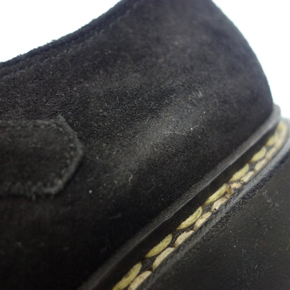 Good Condition ◆ Paraboots Leather Shoes William Double Monk WILLIAM Suede Men's Size 9 Black with Box PARABOOT [AFD8] 