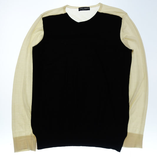 Dolce &amp; Gabbana Knit Sweater Bicolor Men's Black/Beige 52 DOLCE&amp;GABBANA [AFB3] [Used] 