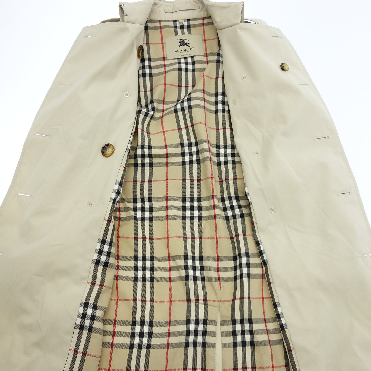 美品◆バーバリー ロンドン トレンチコート レディース ベージュ BURBERRY LONDON【AFA22】