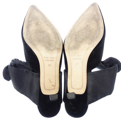 Good condition ◆ THE ROW Mule Ribbon Ladies Black Size 37 THE ROW [AFC3] 