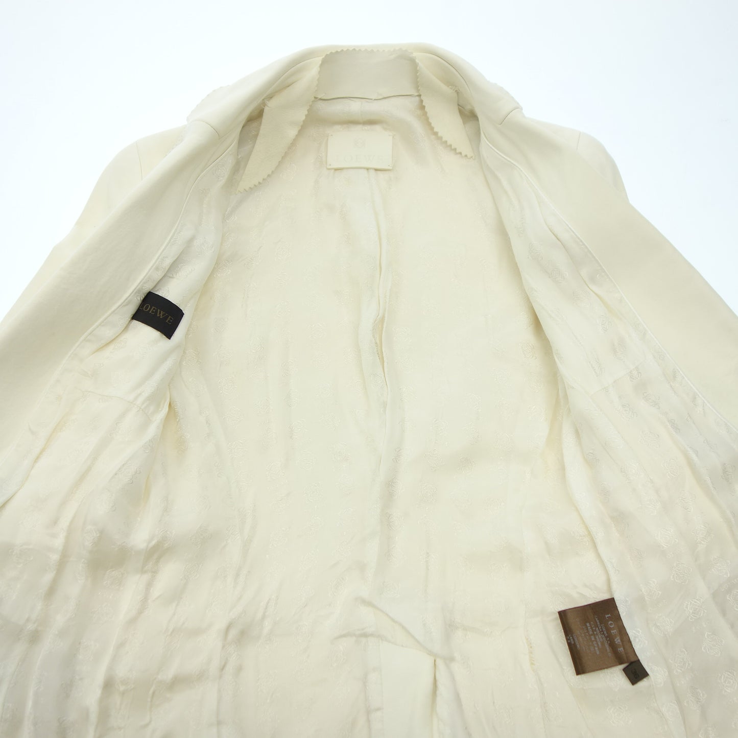 Used LOEWE Leather Jacket 2B Women's White LOEWE [AFA20] 