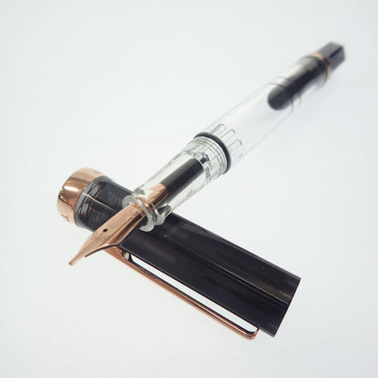 極美品◆ツイスビー 万年筆 エコ スモークローズG ブラック系 TWSBI SMOKE ROSE【AFI11】